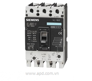 Áp tô mát (MCCB) Siemens - 3VL2706-2DC33-0AA0 - ICU=70KA / 415 V AC 3 POLE, IN=63A, RATED CURRENT IR=50-63A, OVERLOAD II=300-600A