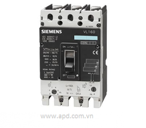 Áp tô mát (MCCB) Siemens - 3VL2716-2DC33-0AA0 - ICU=70KA / 415 V AC 3 POLE, IN=160A, RATED CURRENT IR=125-160A, OVERLOAD II=800-1600A