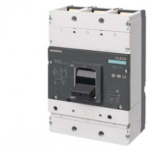 Áp tô mát (MCCB) Siemens - 3VL5740-2DC36-0AA0 - ICU=55KA / 415 V AC 3 POLE, IN=500A, RATED CURRENT IR=400-500A, OVERLOAD II=2500-5000A